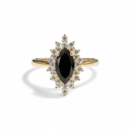Inel Midnight Marquise Halo 1,5 CT [1]