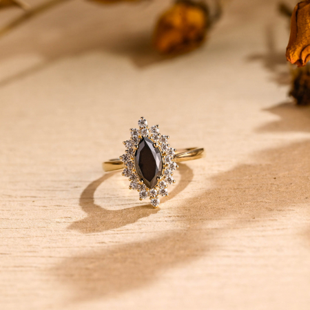 Inel Midnight Marquise Halo [2]
