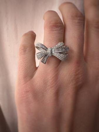 Inel Bow Tie Moissanite [5]