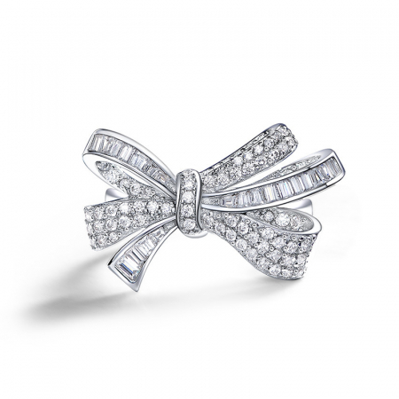 Inel Bow Tie Moissanite