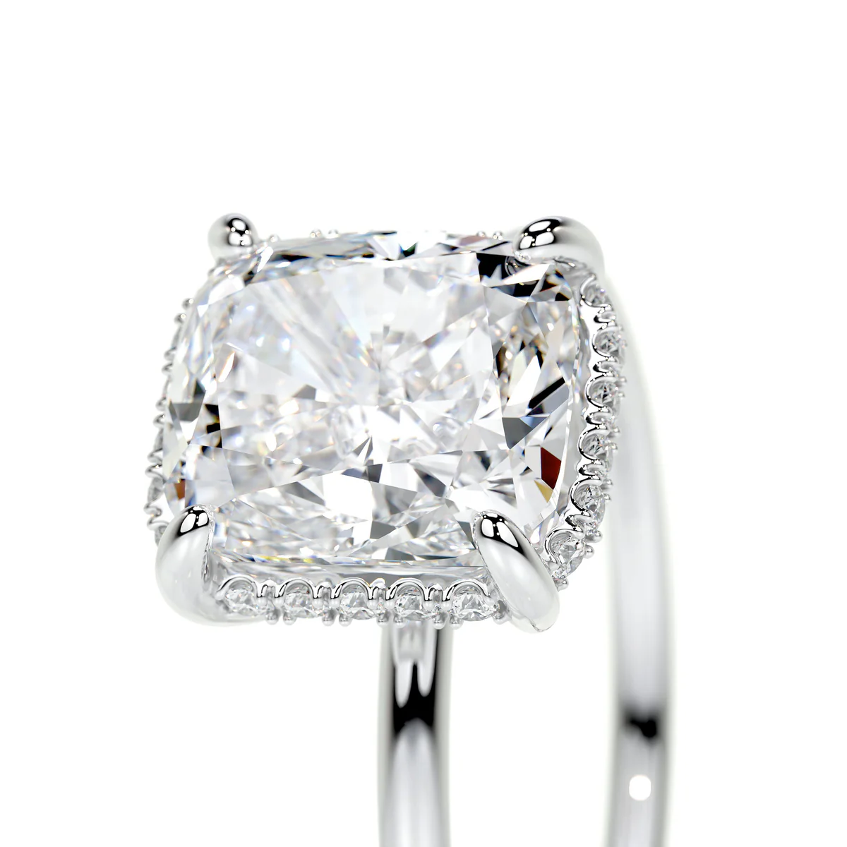 Inel Cushion Hidden Halo 3,2 CT [2]