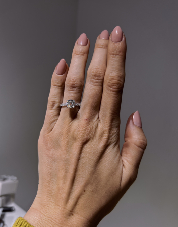 Cushion Hidden Halo Pave Setting 2,5 CT Ring [12]