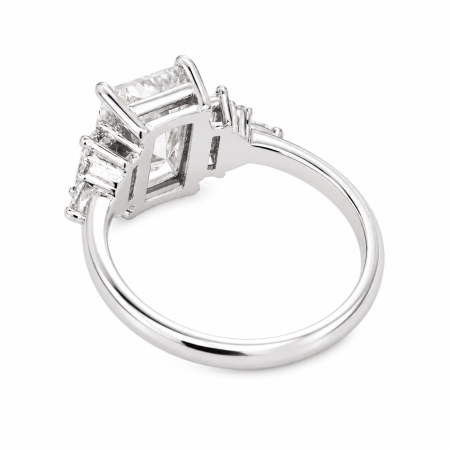 Radiant lab-grown diamond engagement ring – Cluster baguette, marquise and round diamonds [2]