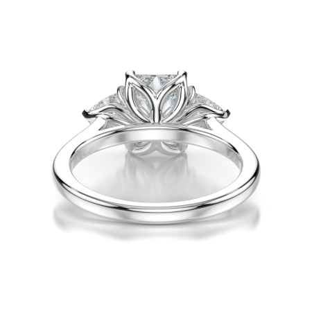 Radiant Lab-Ground Diamond and Trillion Diamond Engagement Ring | Trilogy [1]