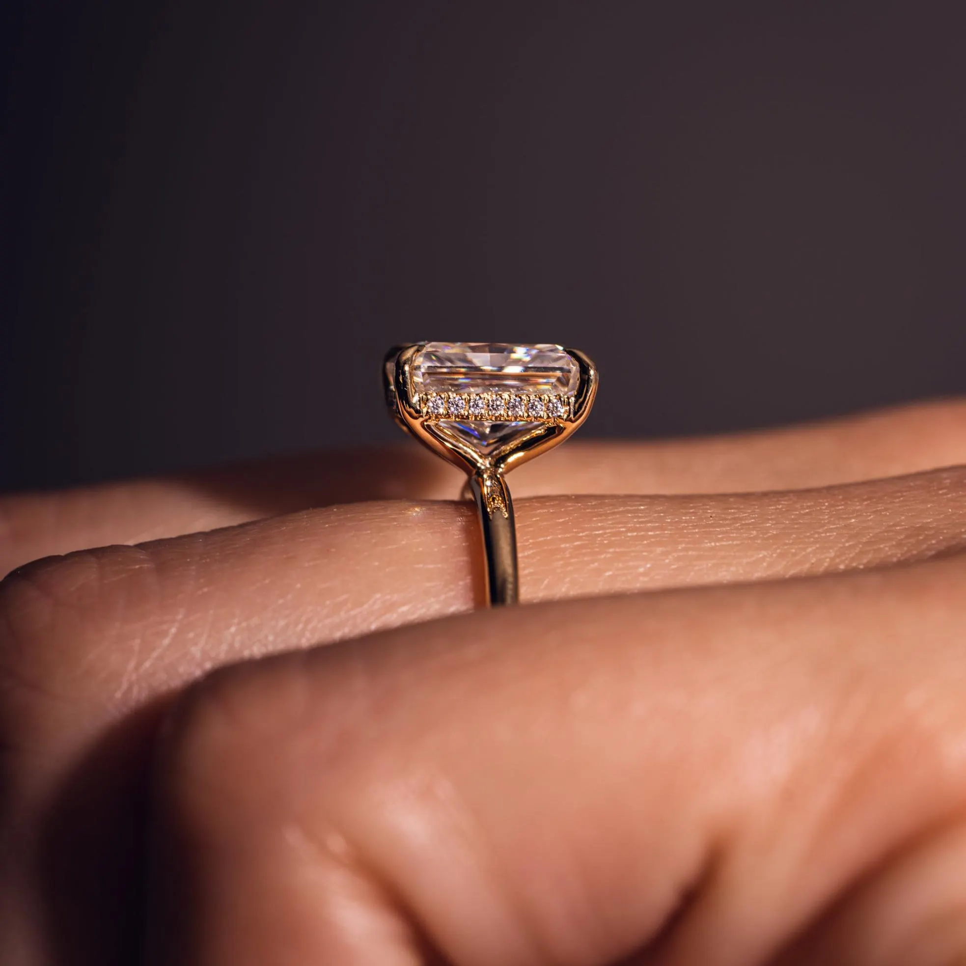 Inel Emerald Elegance Hidden Halo 1,5 CT [7]