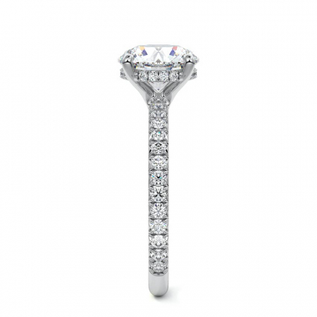 Inel Round Hidden Halo Band Pave 1,4 CT [2]