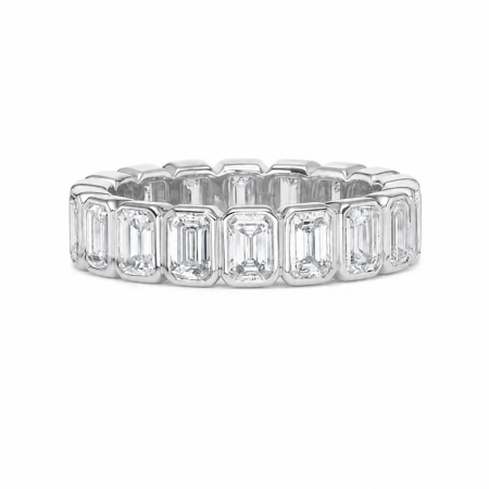 Inel Eternity Emerald Bezel