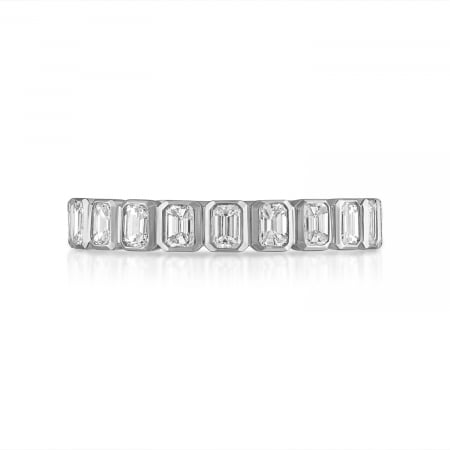 Diamante de laborator - Inel Eternity Emerald Bezel