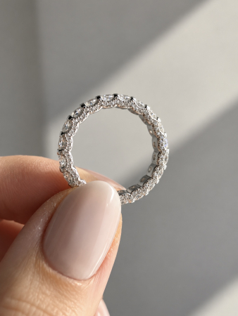 Inel Eternity cu Moissanite 2.6 CT - U-Prong Setting [5]