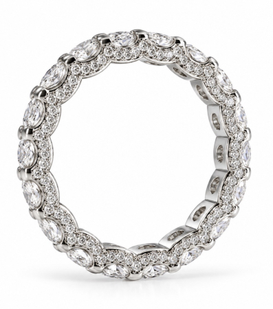Inel Eternity cu Moissanite 2.6 CT - U-Prong Setting [2]