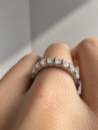 Inel Eternity cu Moissanite 2.6 CT - U-Prong Setting [8]