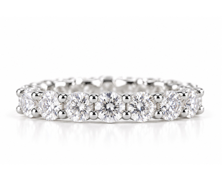 Inele - Inel Eternity cu Moissanite 2.6 CT - U-Prong Setting