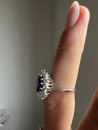 Inel Lady Di | Safir si Diamante de laborator [15]