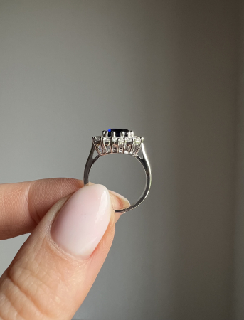 Inel Lady Di | Safir si Diamante de laborator [13]