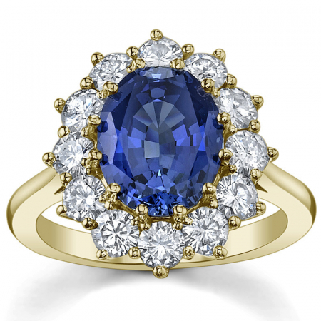 Inel Lady Di | Safir si Diamante de laborator [5]