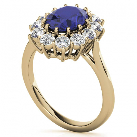 Inel Lady Di | Safir si Diamante de laborator [6]