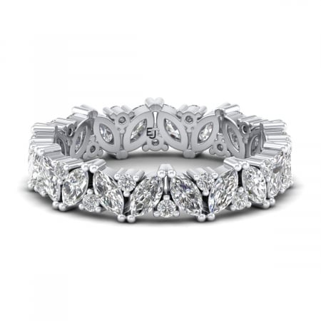 Moissanite - Inel Marquise x Round Eternity