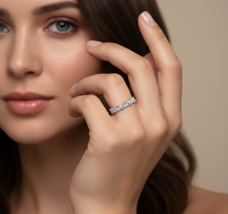 Inel Marquise x Round Eternity [9]