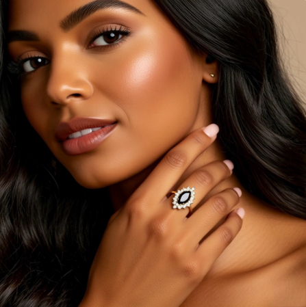 Inel Midnight Marquise Halo 1,5 CT [6]