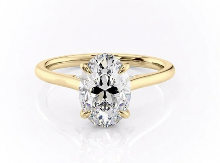 Argint - Inel Oval Brilliance Hidden Halo