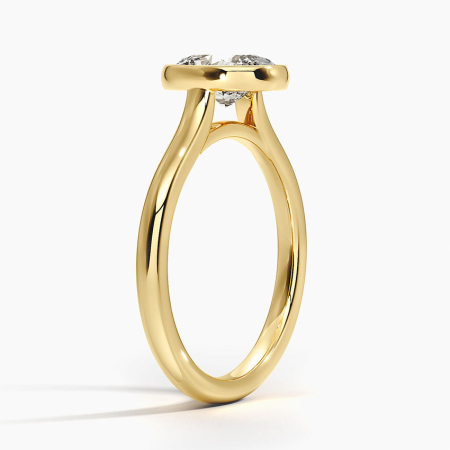 Inel Luna Oval Bezel Moissanite [4]