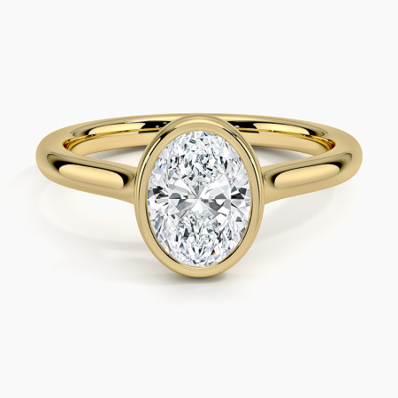 Inel Luna Oval Bezel Moissanite [1]
