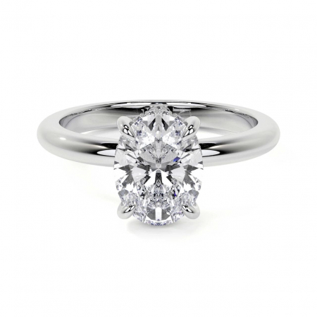 Inel Oval Solitaire Hidden Halo 1,2 CT