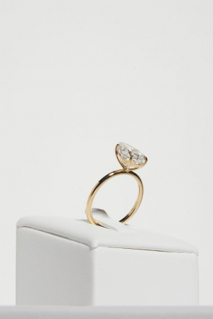 Inel logodna diamant de laborator lacrima briliant | Aur 10K 14K 18K sau Platina [6]