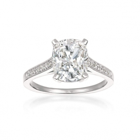 Cushion Moissanite 3 CT Engagement Ring [1]