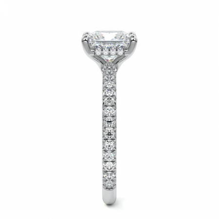 Inel Princess Hidden Halo Band Pave 1,4 CT [3]
