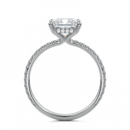 Inel Princess Hidden Halo Band Pave 1,4 CT [2]