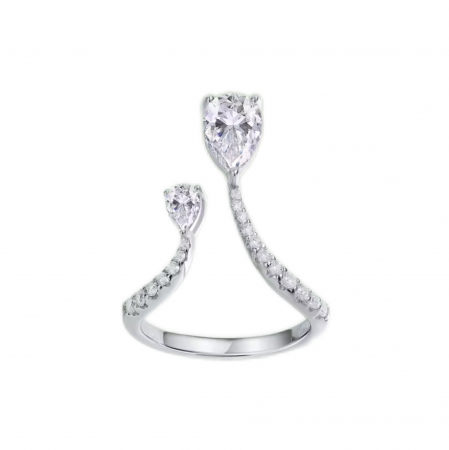Inel Semieternity Double Pear