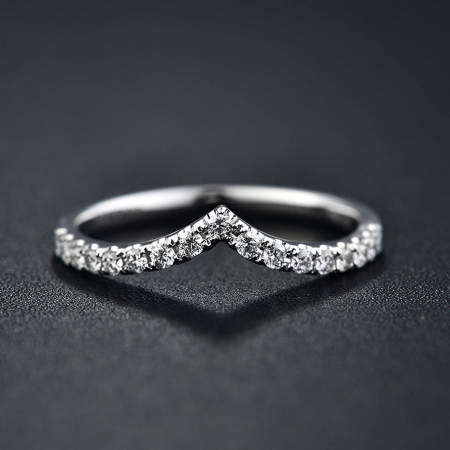 Inel SemiEternity Chevron 0,3 ct [4]