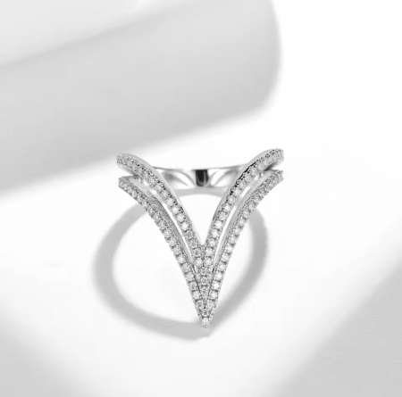 Inel SemiEternity Double Chevron [2]
