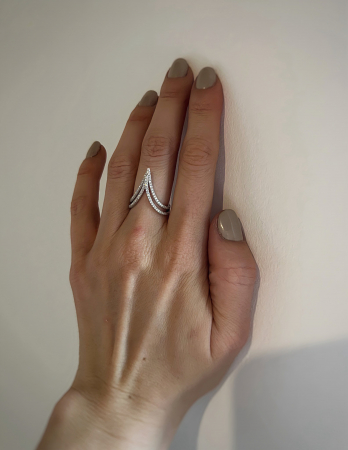 Inel SemiEternity Double Chevron [5]
