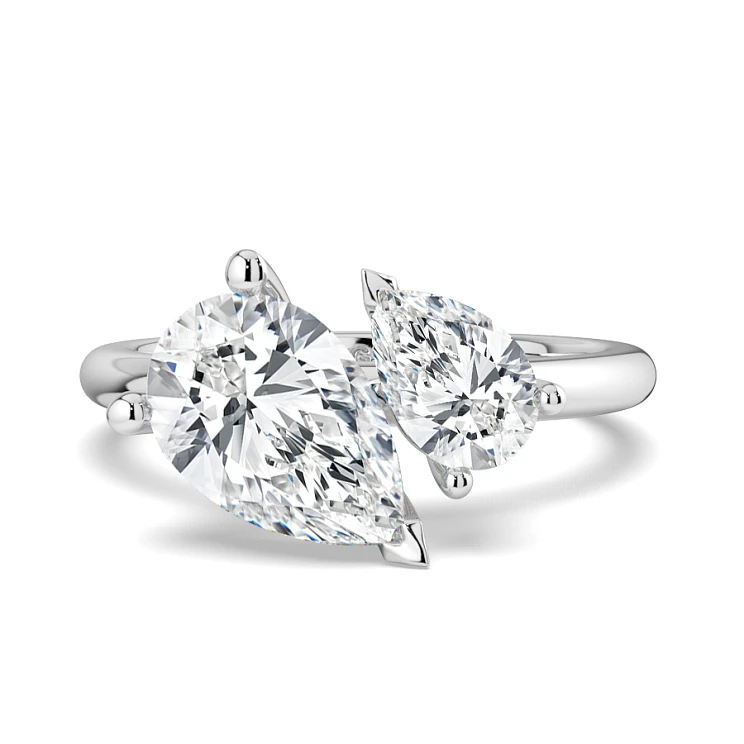 Moissanite - Inel Toi et Moi A Mother’s Love