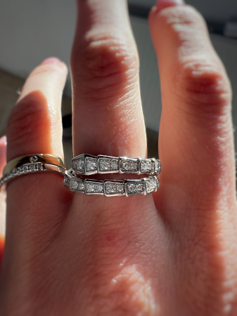 Inel Snake Moissanite model Bulgari [4]