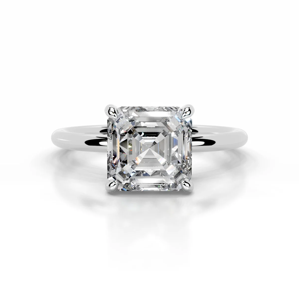Inel Solitaire Asscher Hidden Halo 2,1 CT