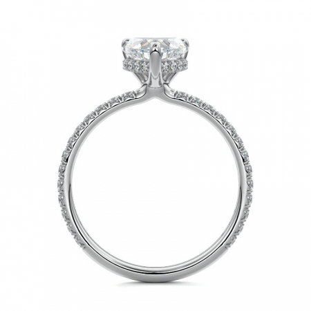Inel Heart Hidden Halo Band Pave 1,4 CT [3]