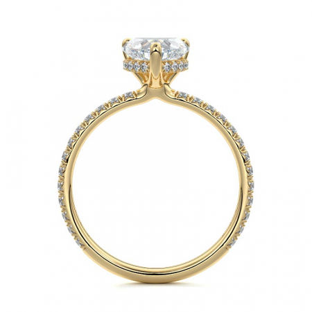 Inel Heart Hidden Halo Band Pave 1,4 CT [7]