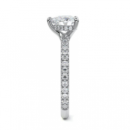 Inel Heart Hidden Halo Band Pave 1,4 CT [2]