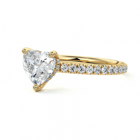 Inel Heart Hidden Halo Band Pave 1,4 CT [5]
