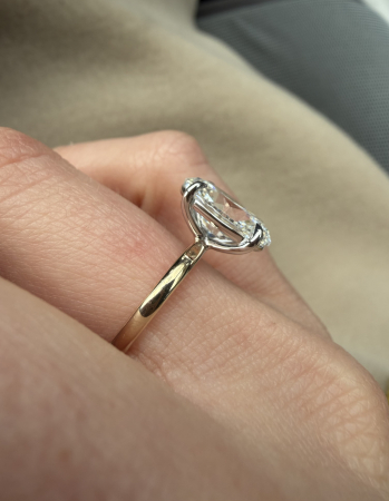 Inel Solitaire Oval 3,5 CT | Diamant de laborator [5]