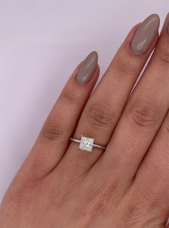 Inel Solitaire Princess 1,2 CT [4]