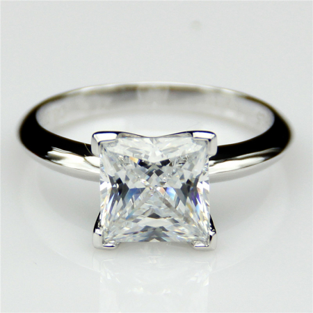 Inel Solitaire Princess cut 1 CT [2]