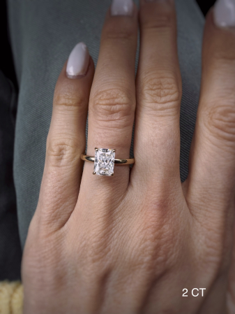 1–4 ct Radiant Lab-Ground Diamond Engagement Ring with Hidden Halo [9]