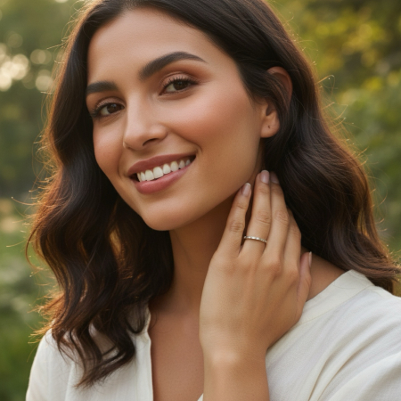 Inel semieternity cu diamante de laborator tăietură baghetă 0.7 ct E VVS din aur sau platină [7]