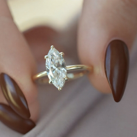 Inel de logodnă The Muse – Moissanite Marquise 2,2 CT [12]