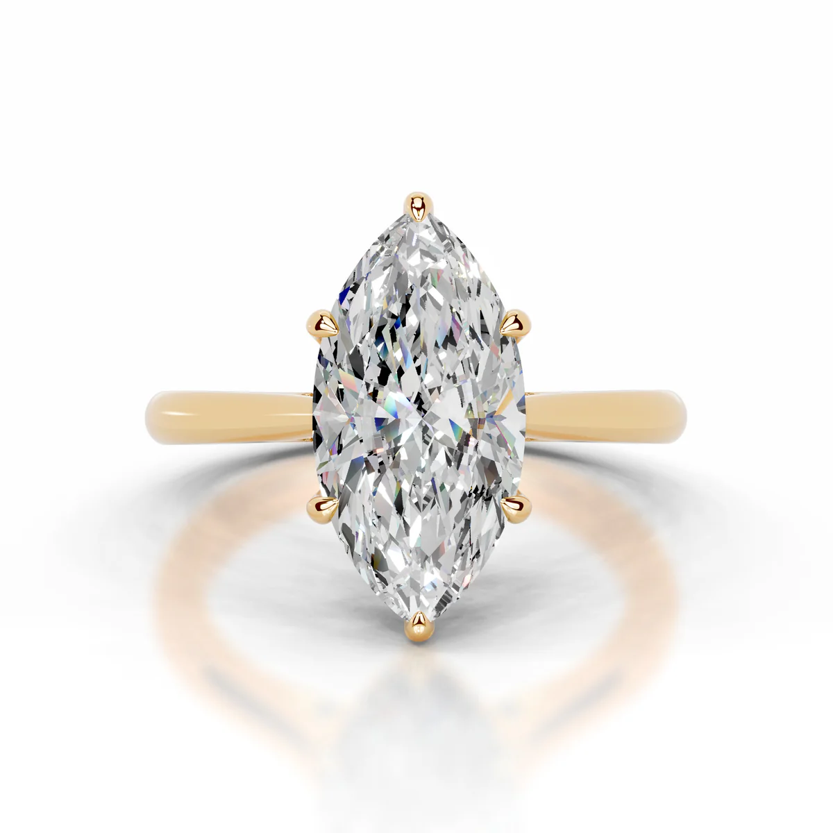 Inel de logodnă The Muse – Moissanite Marquise 2,2 CT [1]