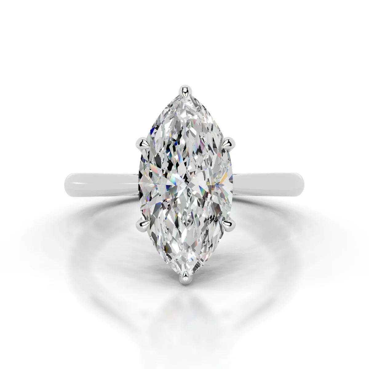 Aur - Inel de logodnă The Muse – Moissanite Marquise 2,2 CT